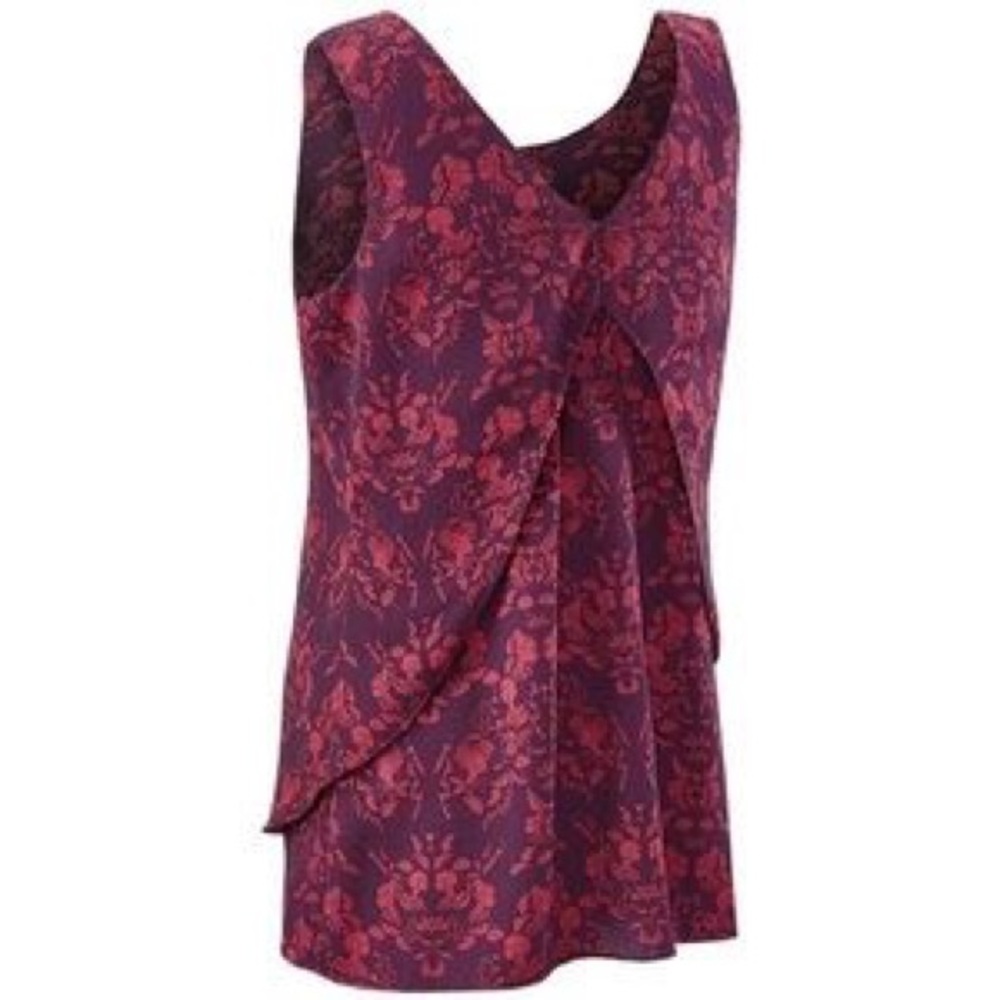 CAbi #3258 Cameo Double Layer Tulip Back Tank Top